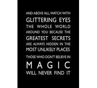 Artylicious Glittering eyes, roald dahl story quote A2 poster art print