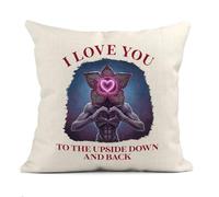 Artylicious I Love you to the Upside down and back Cushion | Stranger Valentines quote gift room accessories