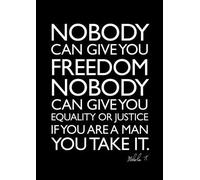 Artylicious Nobody can give you Freedom Malcolm X poster A3 poster art print