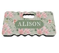 Artylicious Personalised Garden Kneeler - Foam Kneeling Pad 40cm x 20cm Sage Floral Kneeler Mat - cushion, gardening gift