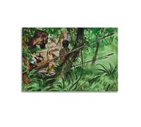 ARTYNSY 1pc Bushman Taboo, Argosy Story Illustration, July 1953, Canvas Wall Art 24x36inch(60x90cm) Suitable for Various Indoor Places, Cool Posters And Prints, Best Gift.