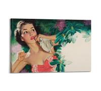 ARTYNSY 1pc How Do I Love Thee, American Magazine Illustration, March 1951, Canvas Wall Art 24x36inch(60x90cm) Suitable for Various Indoor Places, Cool Posters And Prints, Best Gift.