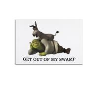 ARTYNSY 1pc JoyKoL Get Out of My Swamp, Canvas Wall Art 24x36inch(60x90cm) Suitable for Various Indoor Places, Cool Posters And Prints, Best Gift.