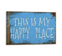 ARTYNSY 1pc This Is My Happy Place, Happy Eater Place, Canvas Wall Art 24x36inch(60x90cm) Suitable for Various Indoor Places, Cool Posters And Prints, Best Gift.