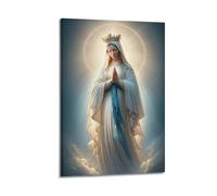 ARTYNSY Christian Religious Poster of Virgin Mary Praying Posters, Canvas Wall Art Suitable for Various Indoor Places 16x24inch(40x60cm), Cool Posters And Prints, Best Gift.
