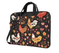 "Artypop" 15.6 14 13 Inch Laptop Computer Shoulder Bag Carrying Case Cute Rooster Chickens