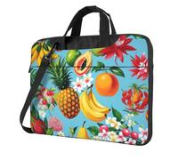 "Artypop" 15.6 14 13 Inch Laptop Computer Shoulder Bag Carrying Case Tropical Fruits And Flowers