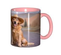 "Artypop" Golden Retriever Dogs Puppies Pets (2) 11 Oz Coffee Mugs, Ceramic Coffee Cups- Multi-Color