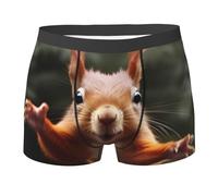 "Artypop" Men'S Boxer Briefs Low Rise Underwear Squirrel Funny Animal Print Man Shorts Breathable Microfibre Trunk Stretch Boxers Shorts