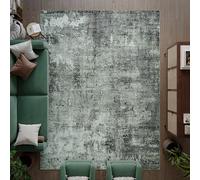 artyrugs Machine Washable Rug, 275x366cm, 75% Recycled Cotton, Short Pile, Non-Slip Backing, Non-Shedding, Suitable for Living Room, Bedroom, Kitchen, Hallway, Office, Botanic Green