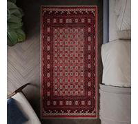 artyrugs Machine Washable Rug, 80x150cm, 75% Recycled Cotton, Short Pile, Non-Slip Backing, Non-Shedding, Suitable for Living Room, Bedroom, Kitchen, Hallway, Office, Dragon Red