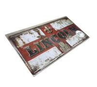 Artysian England Lincoln Vintage Metal Sign - 2D Flat Retro Plaque - 30x15cm Wall Art Decor for Home, Bar, Pub or Man Cave