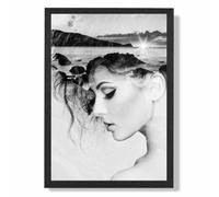 ARTZE Abstract & Beach Fashion Black & White Photo Framed Print SIZE: A3 with Black Frame | Size: A4 ARTZE Black A4