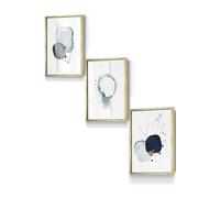 ARTZE Abstract Blue Winter Moods Angel Framed Wall Art - Small in Metallic Gold | Size: W33 cm x H45 cm x D20mm ARTZE Metallic Gold W33 cm x H45 cm x D20mm