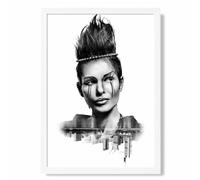ARTZE Abstract & City Fashion Black & White Photo Framed Print SIZE: A3 with White Frame | Size: A2 ARTZE Black A2