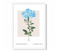 ARTZE Blue Forget Me Not Flower Market Simplicity Framed Print SIZE: A2 with White Frame in Mid Blue | Size: A3 ARTZE Mid Blue A3