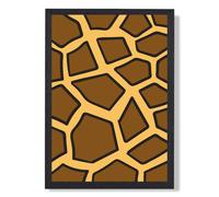 ARTZE Cute Cartoon Style Giraffe Print Framed Print SIZE: A3 with Black Frame in Brown | Size: A2 ARTZE Brown A2
