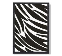 ARTZE Cute Cartoon Style Zebra Print Framed Print SIZE: A3 with Black Frame | Size: A4 ARTZE Black A4