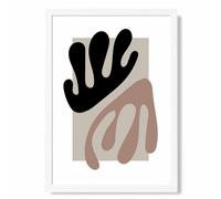 ARTZE Matisse Floral Cutout Beige & Brown Framed Print SIZE: A2 with White Frame | Size: A4 ARTZE Beige A4