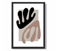 ARTZE Matisse Floral Cutout Beige & Brown Framed Print SIZE: A3 with Black Frame | Size: A2 ARTZE Beige A2