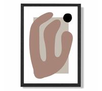 ARTZE Matisse Floral Cutout Brown & Beige Framed Print SIZE: A4 with Black Frame | Size: A3 ARTZE Brown A3