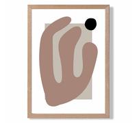 ARTZE Matisse Floral Cutout Brown & Beige Framed Print SIZE: A4 with Oak Frame ARTZE Brown A4