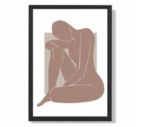 ARTZE Matisse Nude Brown & Beige Framed Print SIZE: A4 with Black Frame ARTZE Beige A4