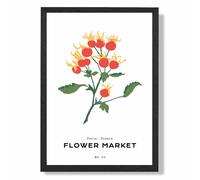ARTZE Orange Rosehip Plant Flower Market Simplicity Framed Print SIZE: A4 with Black Frame ARTZE Orange A4