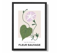 ARTZE Purple Glory Plant Flower Market Minimalist Framed Print SIZE: A2 with Black Frame | Size: A3 ARTZE Purple A3
