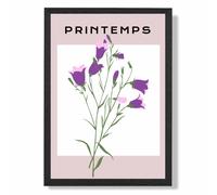 ARTZE Purple Wildflower Plant Flower Market Simplicity Framed Print SIZE: A2 with Black Frame | Size: A4 ARTZE Purple A4
