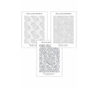 ARTZE Set of 3 Light Grey William Morris Vintage Floral Art Posters | Size: W59 cm x H84 cm ARTZE Light Grey W59 cm x H84 cm