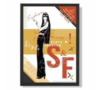 ARTZE Sketch Quotes Style & Fashion Framed Print SIZE: A4 with Black Frame in Yellow | Size: A3 ARTZE Yellow A3