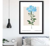 Artze Wall Art Blue Forget Me Not Flower Market Simplicity Framed Print Size: A2 With Black Frame