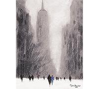 Artze Wall Art Jon Barker (Heavy Snowfall, 5th Avenue - New York Canvas, Multi-Colour, 60 x 80 cm