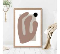 Artze Wall Art Matisse Floral Cutout Brown And Beige Framed Print Size: A2 With Oak Frame