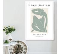 Artze Wall Art Matisse Nude Green And Cream Framed Print Size: A2 With White Frame
