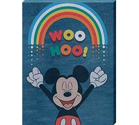 Artze Wall Art Woo Hoo Denim Canvas Print, Multi-Colour, 60 x 80 x 3.2 cm