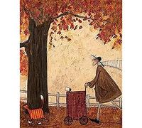 Artze Wall Art Sam Toft WDC94257 'Following The Pumpkin' Canvas Print, Cotton, Multi-Colour, 3.20 x 40.00 x 50.00 cm