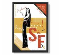 Artze Wall Art Sketch Quotes Style And Fashion Art Print With Black Frame Size: A4