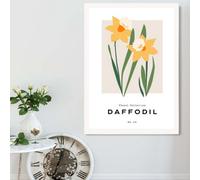 Artze Wall Art Yellow Daffodil Flower Market Spring Framed Print Size: A2 With White Frame