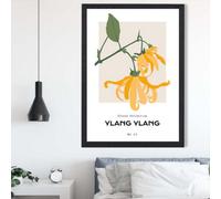 Artze Wall Art Yellow Ylang Ylang Plant Flower Market Spring Framed Print Size: A2 With Black Frame
