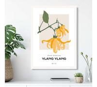 Artze Wall Art Yellow Ylang Ylang Plant Flower Market Spring Framed Print Size: A3 With White Frame