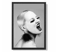 ARTZE Woman with Attitude Fashion Black & White Photo Framed Print SIZE: A2 with Black Frame | Size: A4 ARTZE Black A4