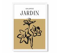 ARTZE Yellow Daffodil Boho Sketch Floral Framed Print SIZE: A2 with White Frame ARTZE Yellow A2