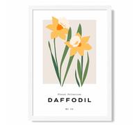 ARTZE Yellow Daffodil Flower Market Spring Framed Print SIZE: A2 with White Frame | Size: A4 ARTZE Yellow A4