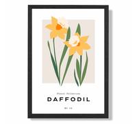 ARTZE Yellow Daffodil Flower Market Spring Framed Print SIZE: A4 with Black Frame | Size: A3 ARTZE Yellow A3