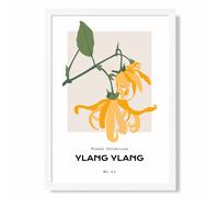 ARTZE Yellow Ylang Ylang Plant Flower Market Spring Framed Print SIZE: A2 with White Frame | Size: A4 ARTZE Yellow A4