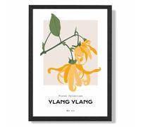ARTZE Yellow Ylang Ylang Plant Flower Market Spring Framed Print SIZE: A4 with Black Frame | Size: A3 ARTZE Yellow A3