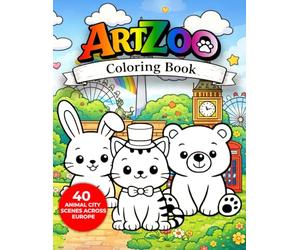ArtZoo - Coloring Book: Animals in European Cities - Bold & Easy Coloring (Ages 3-6)