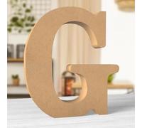 Aruatu 12 Inch Balsa Wooden Letters Unfinished Wood Letters for Wall Decor Decorative Standing Letters Large Letters for Wall Decoration for Craft Home Party Projects (G)